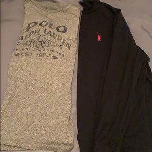 2 long sleeve polo t-shirts